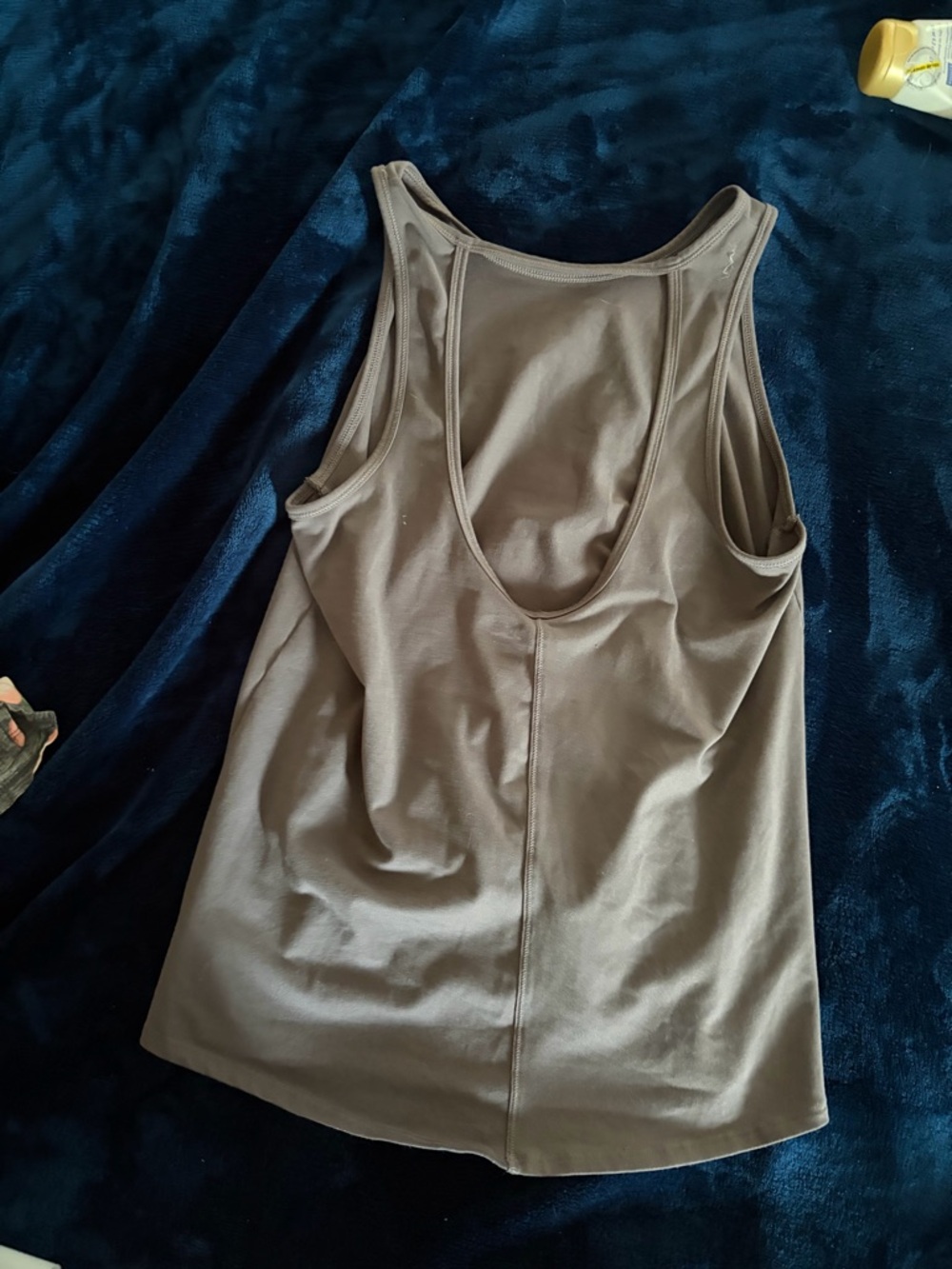 Women’s grayish Racerback Tank Top - Picture 2 of 3